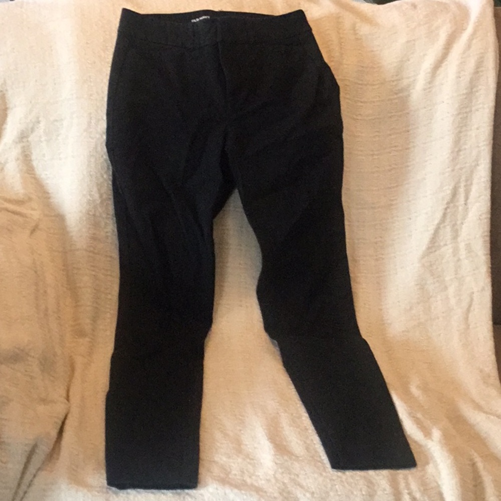 Black Straight-Leg Pants Old navy Black Pixie (2)